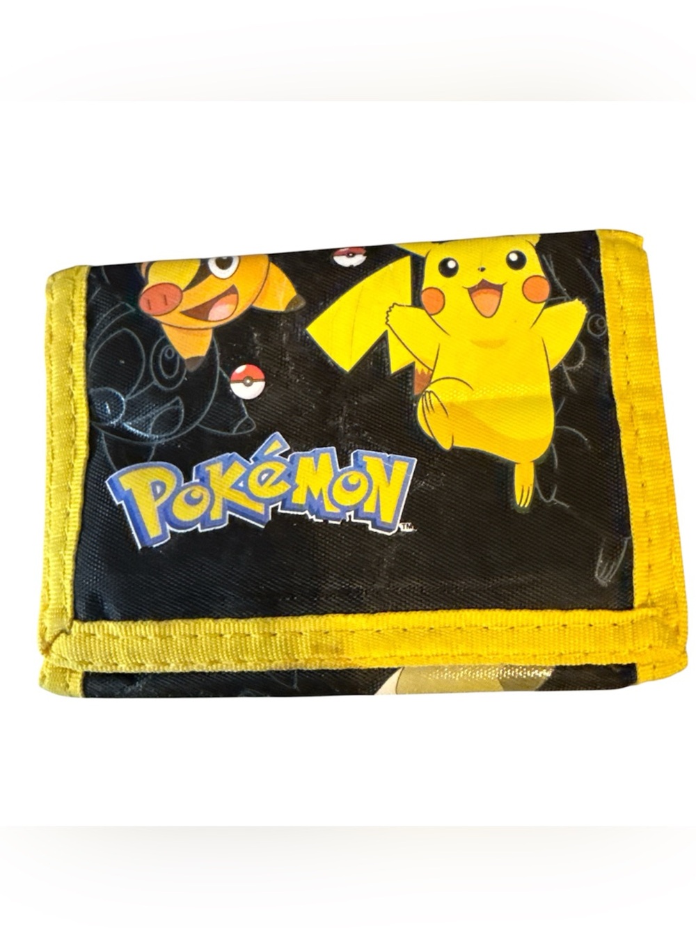 Kids Green Grookey Wallet with Yellow Trim